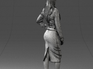 fashion woman in grey skirt 0364 Modèle 3D