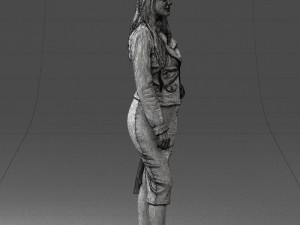 fashion woman in grey skirt 0364 Modèle 3D