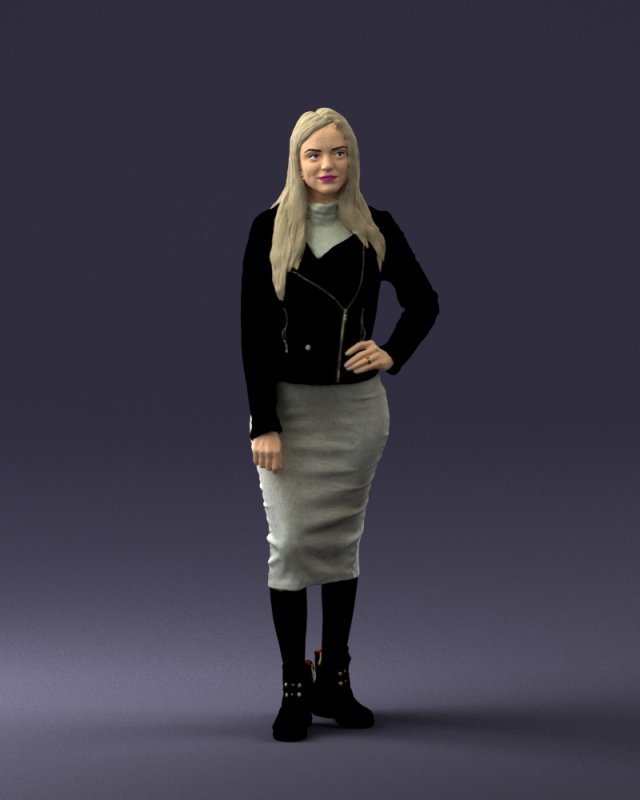 Grey pencil skirt 3d shop