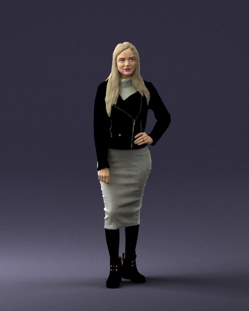 Grey pencil skirt on sale 3d