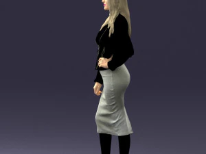 fashion woman in grey skirt 0364 3d print ready 3D Print Model