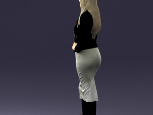 fashion woman in grey skirt 0364 3d print ready Modelo de impresión 3D