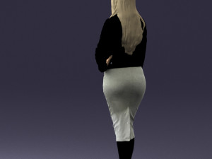 fashion woman in grey skirt 0364 3d print ready Modelo de impresión 3D