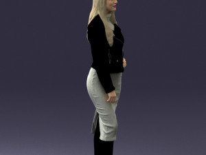 fashion woman in grey skirt 0364 3d print ready Modelo de impresión 3D
