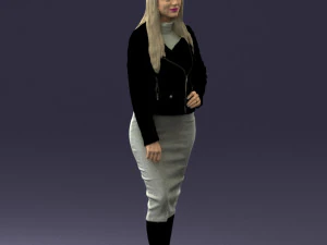 fashion woman in grey skirt 0364 3d print ready 3D Print Model