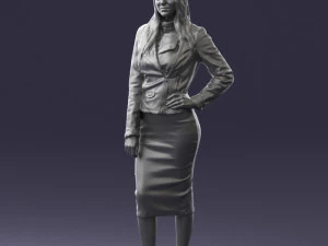 fashion woman in grey skirt 0364 3d print ready 3D Print Model