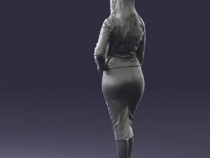 fashion woman in grey skirt 0364 3d print ready Modelo de impresión 3D