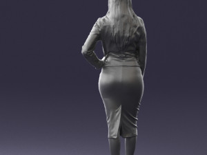 fashion woman in grey skirt 0364 3d print ready Modelo de impresión 3D