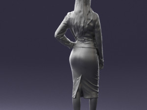fashion woman in grey skirt 0364 3d print ready Modelo de impresión 3D