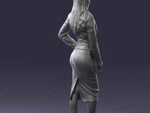 fashion woman in grey skirt 0364 3d print ready Modelo de impresión 3D