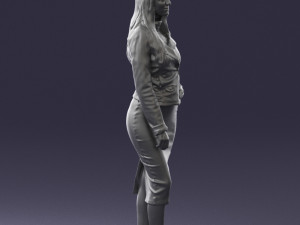 fashion woman in grey skirt 0364 3d print ready Modelo de impresión 3D