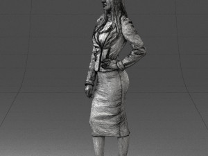 fashion woman in grey skirt 0364 3d print ready Modelo de impresión 3D