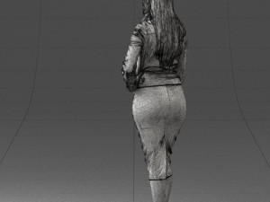 fashion woman in grey skirt 0364 3d print ready Modelo de impresión 3D