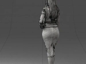 fashion woman in grey skirt 0364 3d print ready 3D Print Model