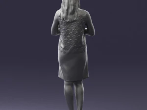 young blonde in prey pose 0361 3D Model