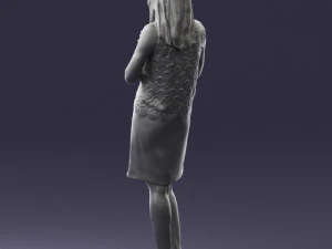 young blonde in prey pose 0361 3D Model
