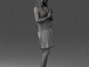young blonde in prey pose 0361 3D Model