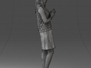 young blonde in prey pose 0361 3D Model