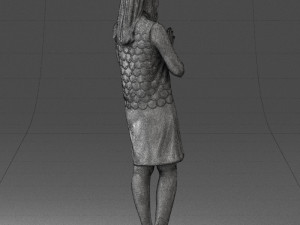 young blonde in prey pose 0361 3D Model