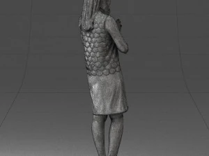 young blonde in prey pose 0361 3D Model