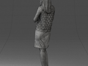 young blonde in prey pose 0361 3D Model