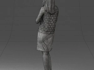 young blonde in prey pose 0361 3D Model