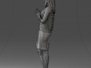 young blonde in prey pose 0361 3D Model