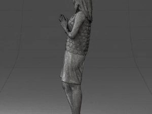 young blonde in prey pose 0361 3D Model