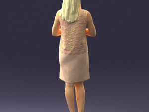 young blonde in prey pose 0361 3d print ready 3D 打印模型
