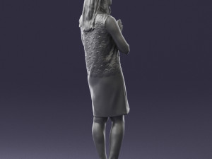young blonde in prey pose 0361 3d print ready 3D 打印模型