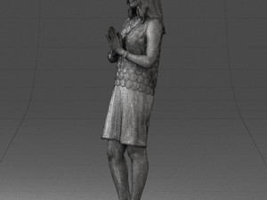 young blonde in prey pose 0361 3d print ready 3D 打印模型