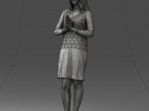 young blonde in prey pose 0361 3d print ready 3D 打印模型