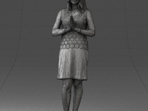 young blonde in prey pose 0361 3d print ready 3D 打印模型