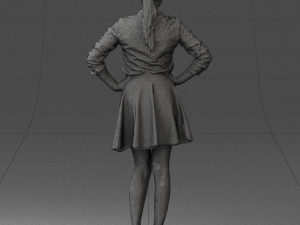 girl in brown skirt 0356 3D Model