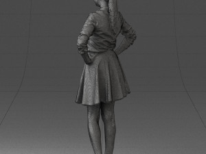 girl in brown skirt 0356 3D Model