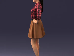 girl in brown skirt 0356 3d print ready 3D Print Model