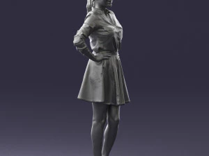 girl in brown skirt 0356 3d print ready 3D Print Model