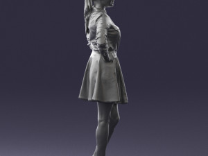 girl in brown skirt 0356 3d print ready 3D-printmodel