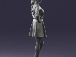 girl in brown skirt 0356 3d print ready 3D Print Model