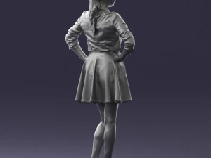 girl in brown skirt 0356 3d print ready 3D Print Model