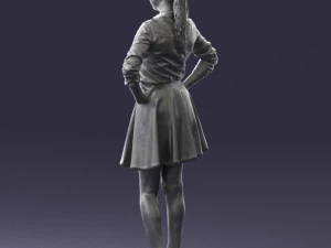 girl in brown skirt 0356 3d print ready 3D Print Model