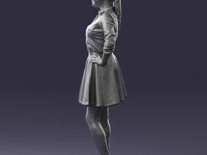 girl in brown skirt 0356 3d print ready 3D Print Model
