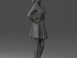 girl in brown skirt 0356 3d print ready 3D Print Model