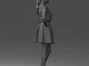 girl in brown skirt 0356 3d print ready 3D Print Model