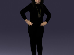 woman in black dress 0355 Modèle 3D