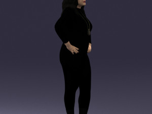 woman in black dress 0355 Modèle 3D
