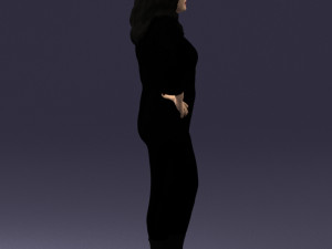 woman in black dress 0355 Modèle 3D