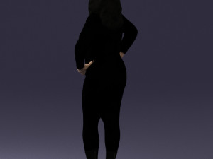 woman in black dress 0355 Modèle 3D