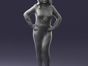 woman in black dress 0355 Modèle 3D