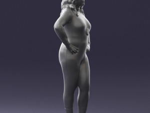 woman in black dress 0355 Modèle 3D
